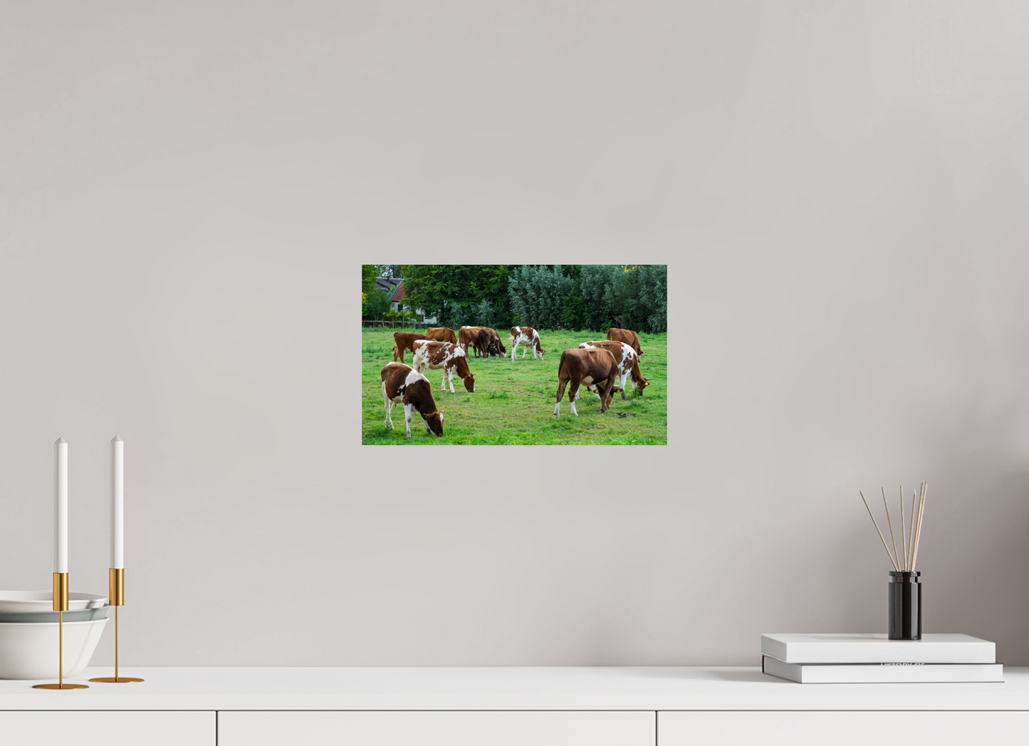 Koeien in de Wei Print | Boerderij Muurkunst (Photo Print On Fuji Crystal DP II)