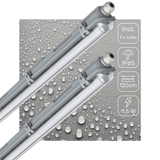 2 PACK - LED's Light Complete LED TL lamp met LED buis 120 cm - Binnen en buiten - 2130 lm - 1x11,5W - 4000K