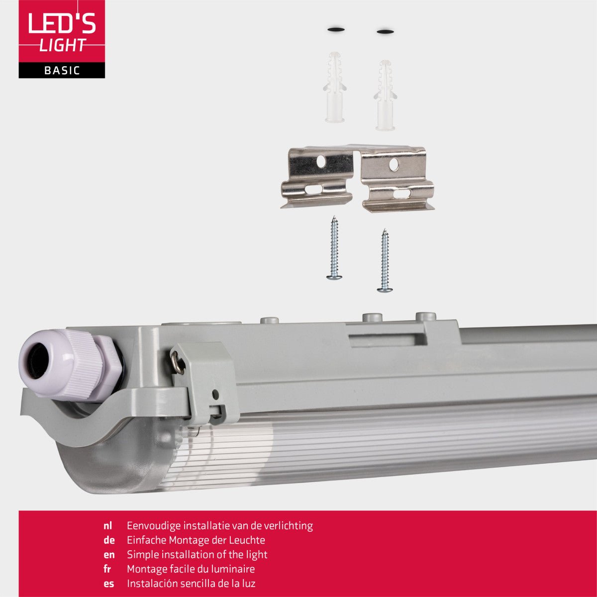 2 PACK - LED's Light LED TL armatuur met lamp 150 cm - Koud wit licht 6500 K - Waterdicht - Complete set