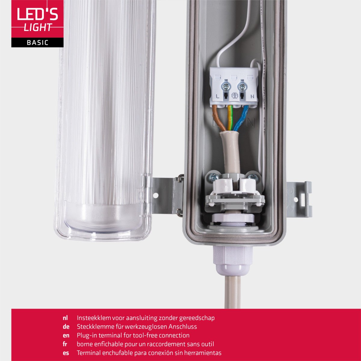 2 PACK - LED's Light LED TL armatuur met lamp 150 cm - Koud wit licht 6500 K - Waterdicht - Complete set