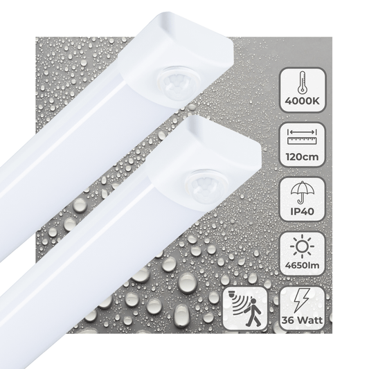 2 PACK - LED's Light LED TL lamp met sensor 120 cm - Bewegingssensor en bewegingsdetectie - 4650 lm