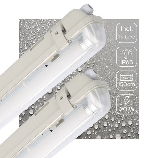 2 PACK - LED's Light LED TL lamp met sensor 150 cm - Bewegingssensor en nachtsensor - Waterdicht - 3100 lm