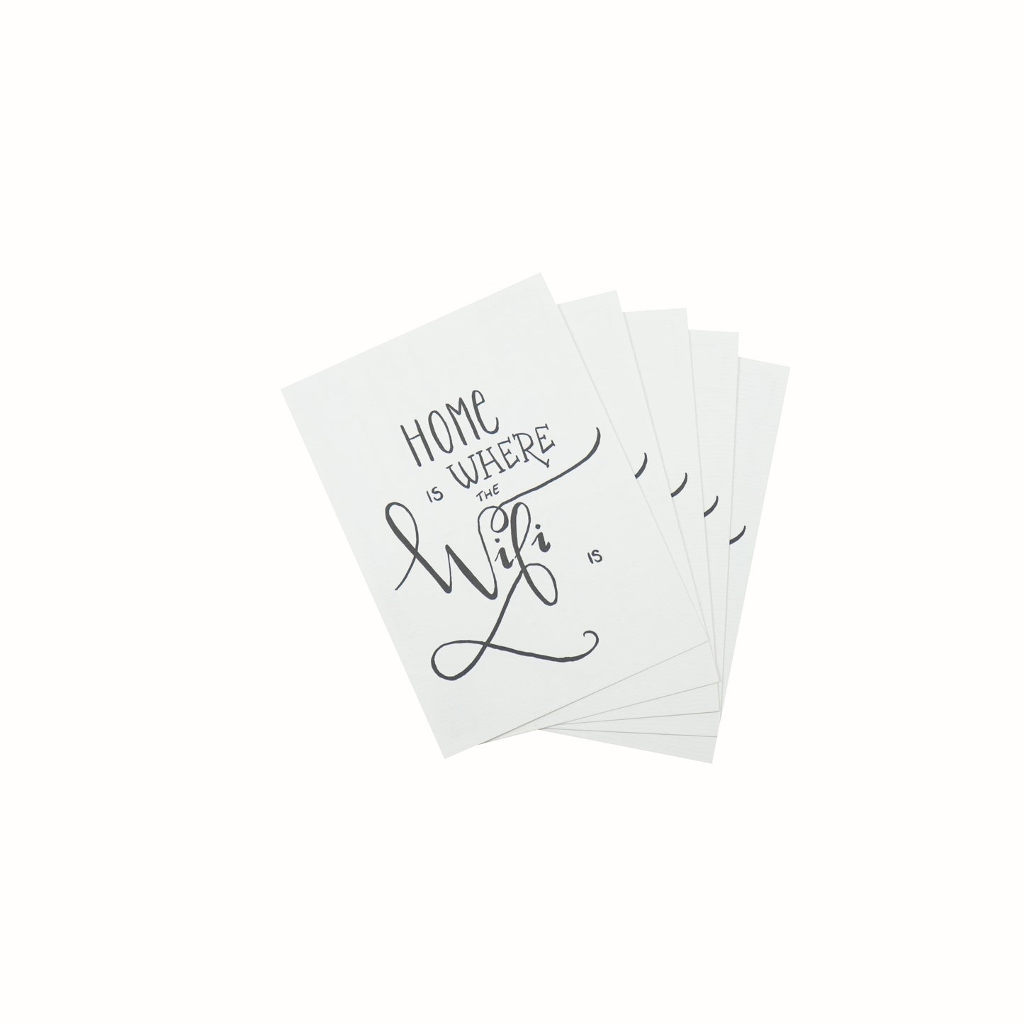 Ansichtkaart - Home Wifi - Papier - Set van 5 - A6