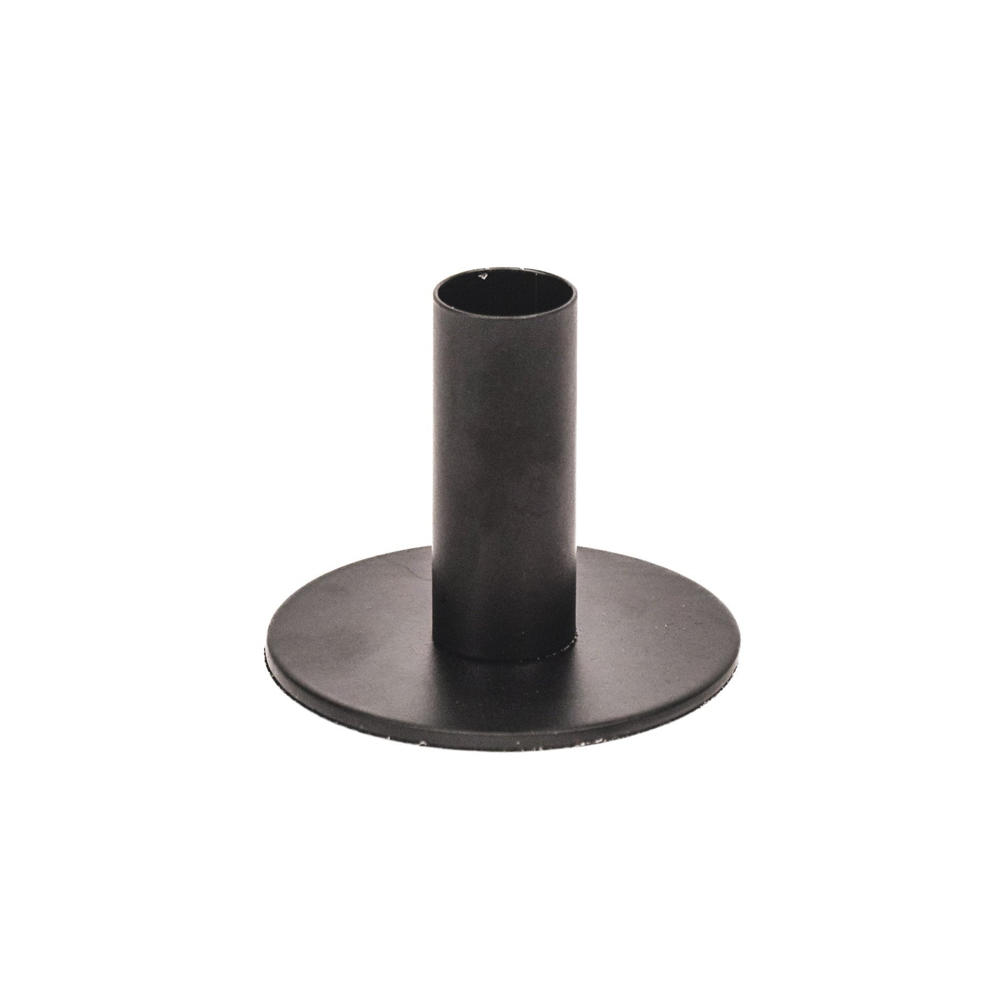 Kaarshouder-Kandelaar - Basic - Metaal - Zwart - 8x8x6,5cm