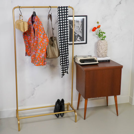 Kledingrek - Metaal - Goud - 80x40x150cm