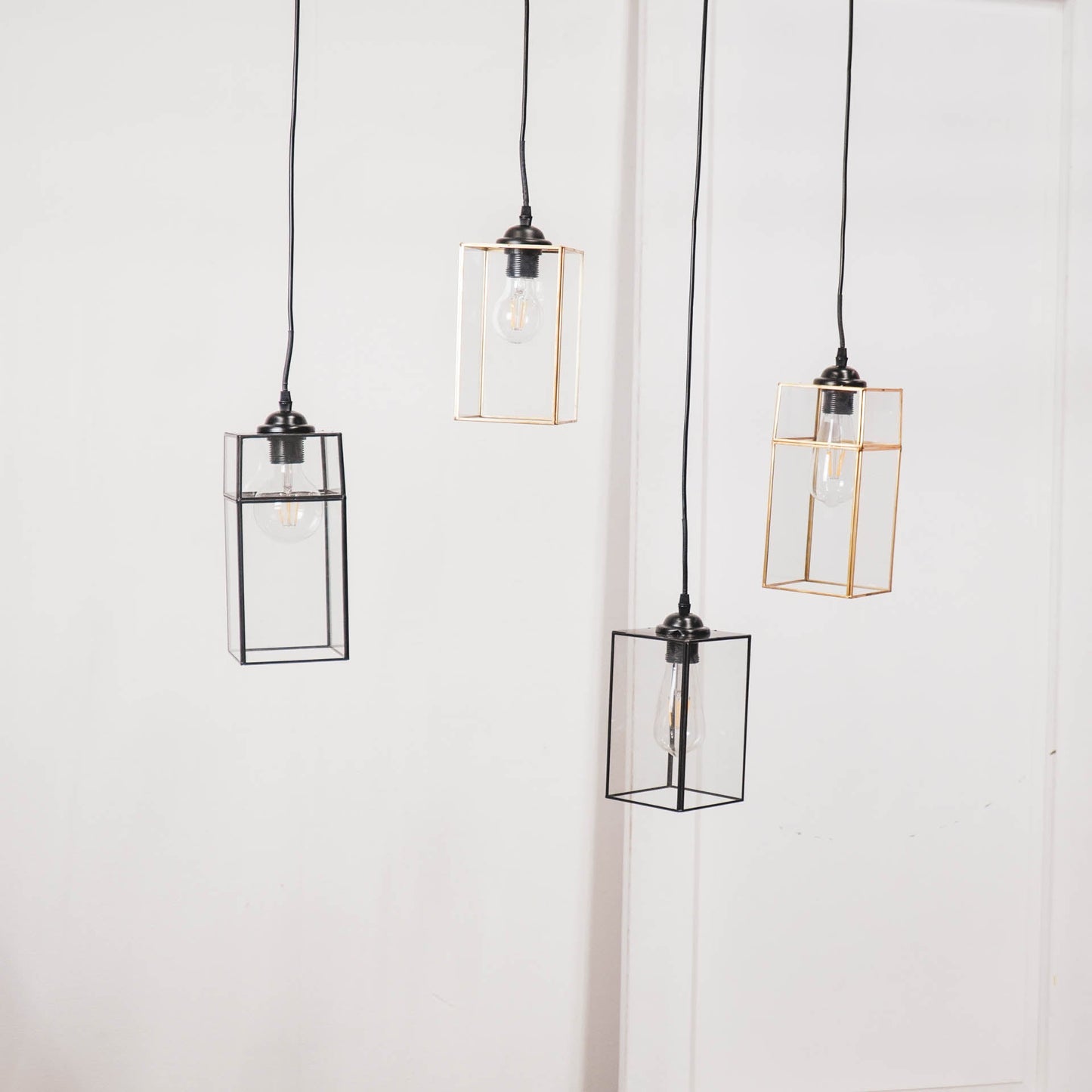 Hanglamp - Goud - Metaal/Glas - 12x25cm