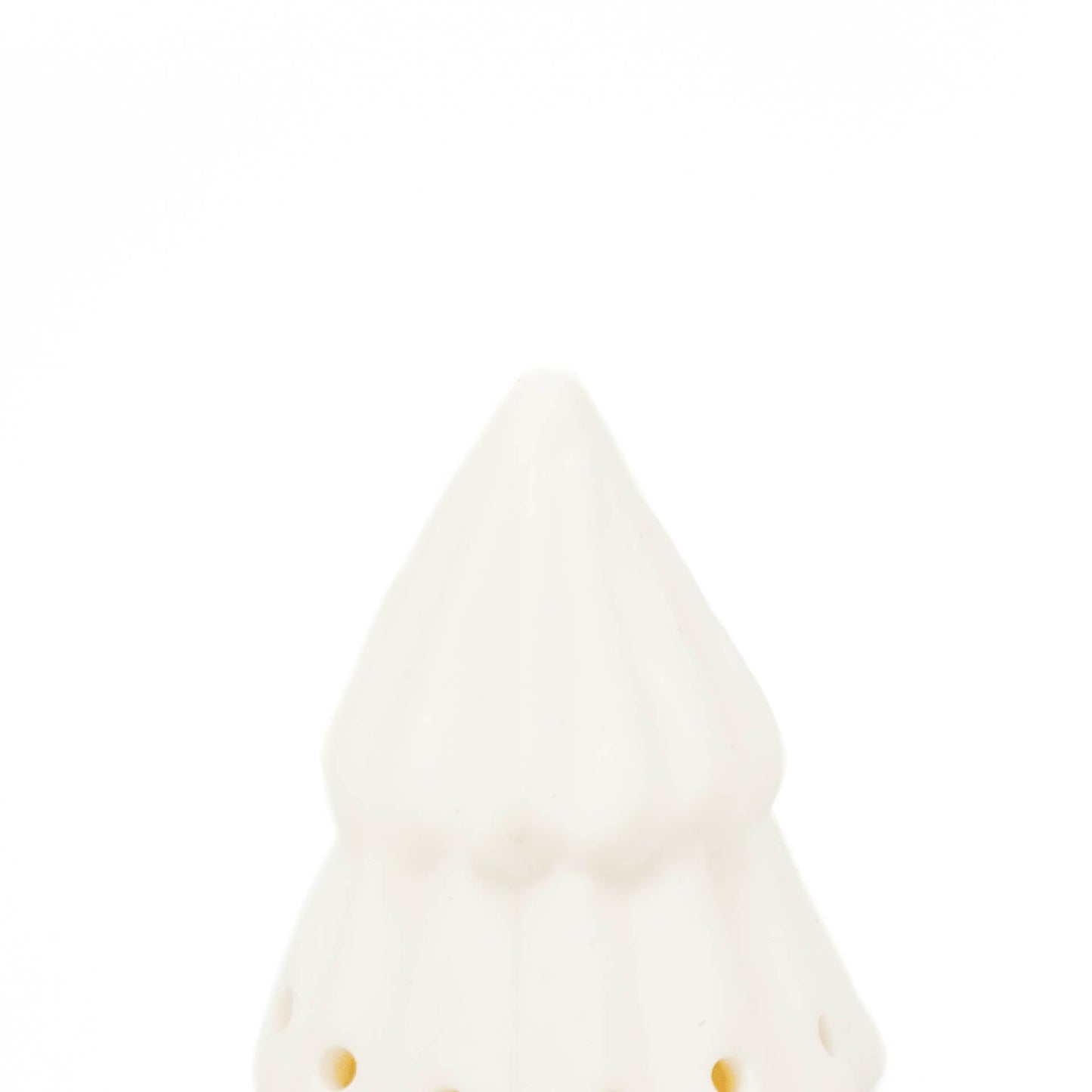 Led Lamp - Kerstboom - Keramiek - Wit - 9x9x15,5cm