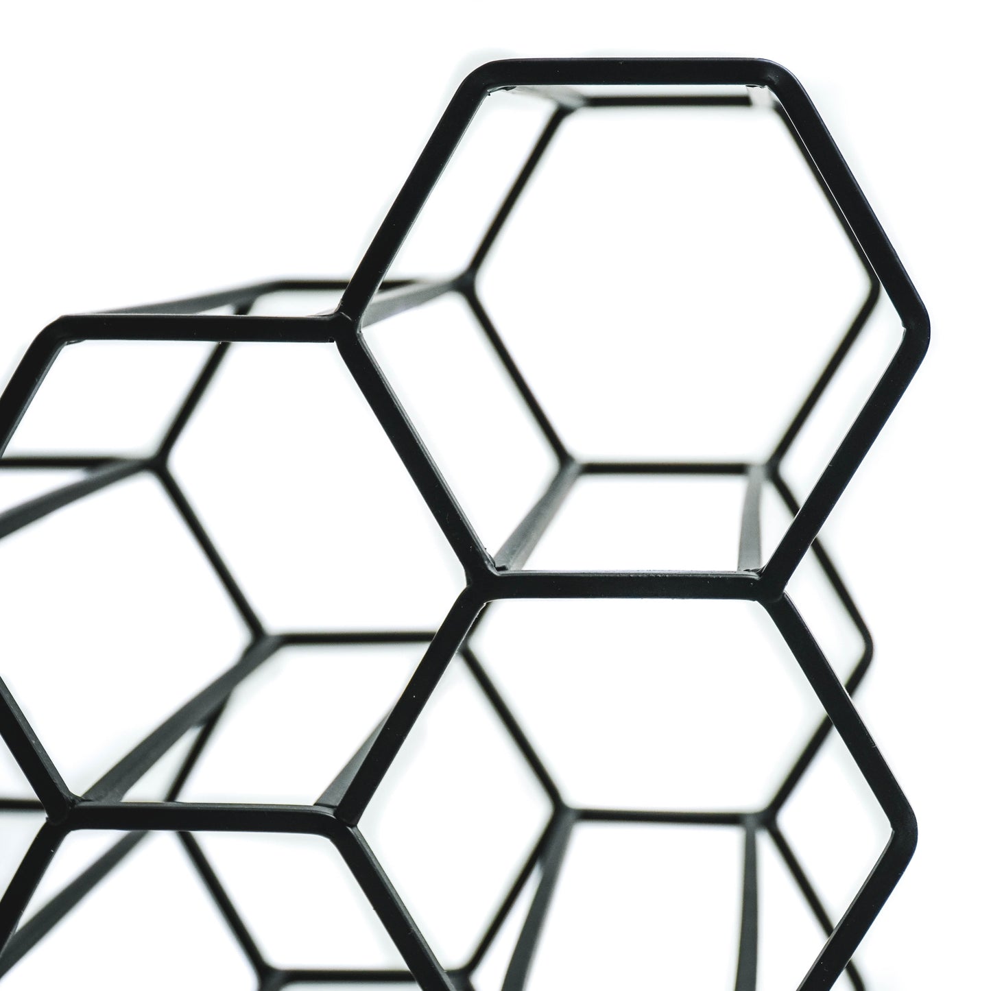 Wijnrek - Metaal - Zwart - 44,5x15,5x29cm