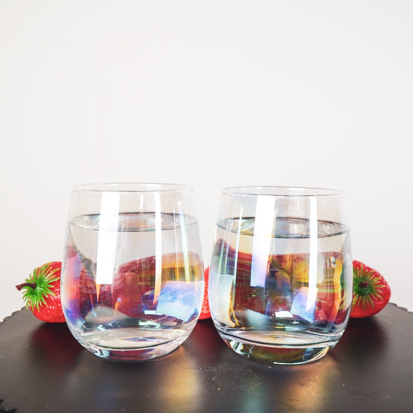 Regenboog Waterglazen - Glas - Meerkleurig - S2 - 8,5x 9,5cm