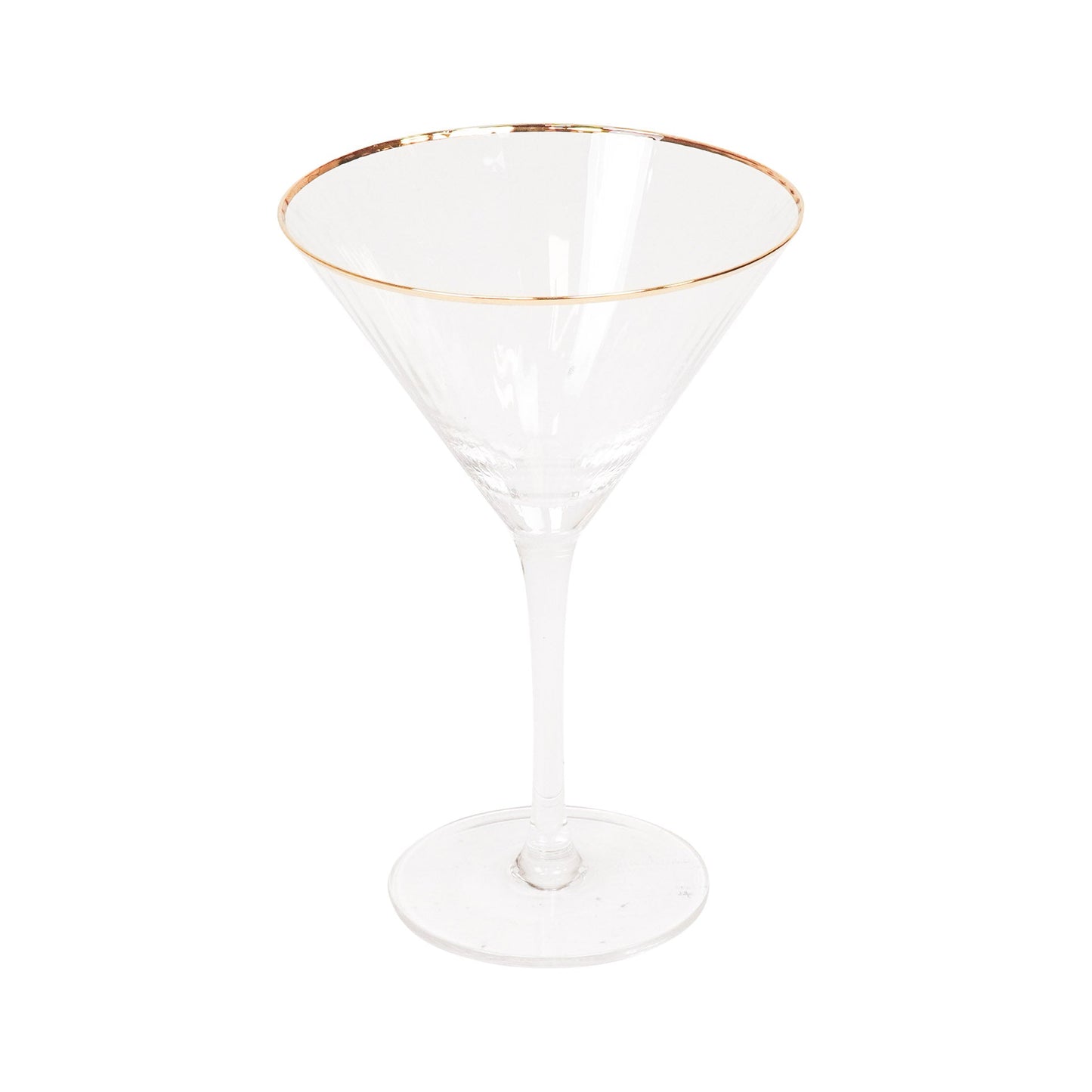 Martini Glas - Helder/Goud - Set van 2 - 12x12x18,5cm