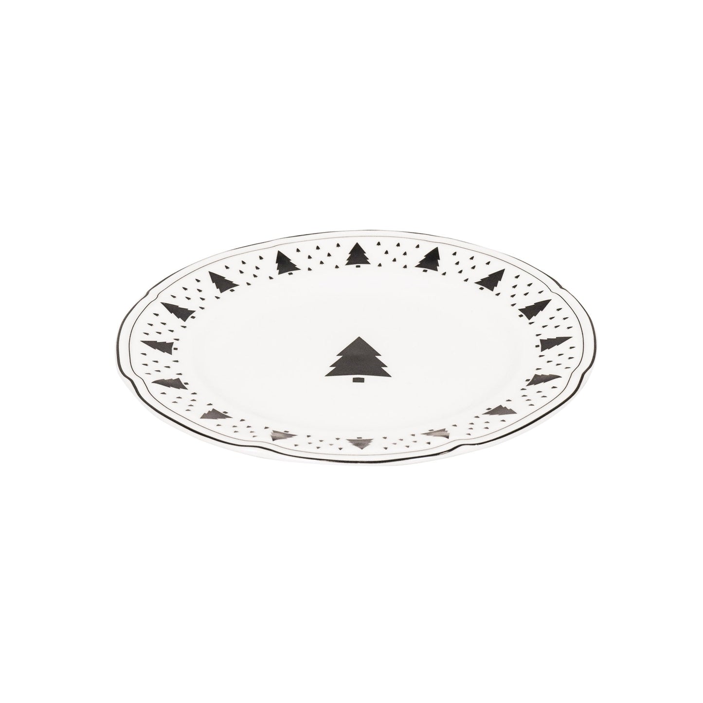 Ontbijtbord - Kerstboom - Newbone China - Ø19,5cm