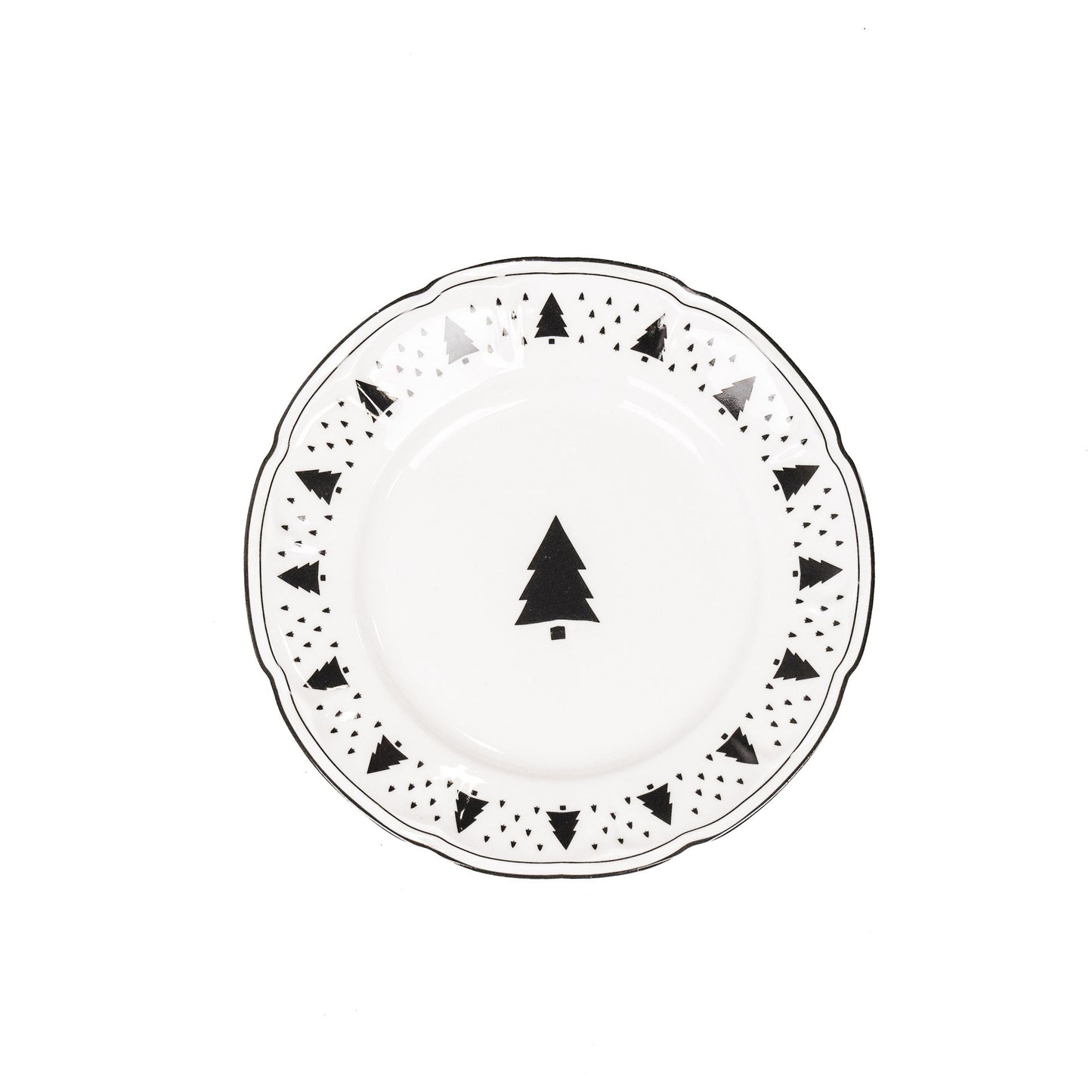 Gebaksbord - Kerstboom - Newbone China - Ø15cm