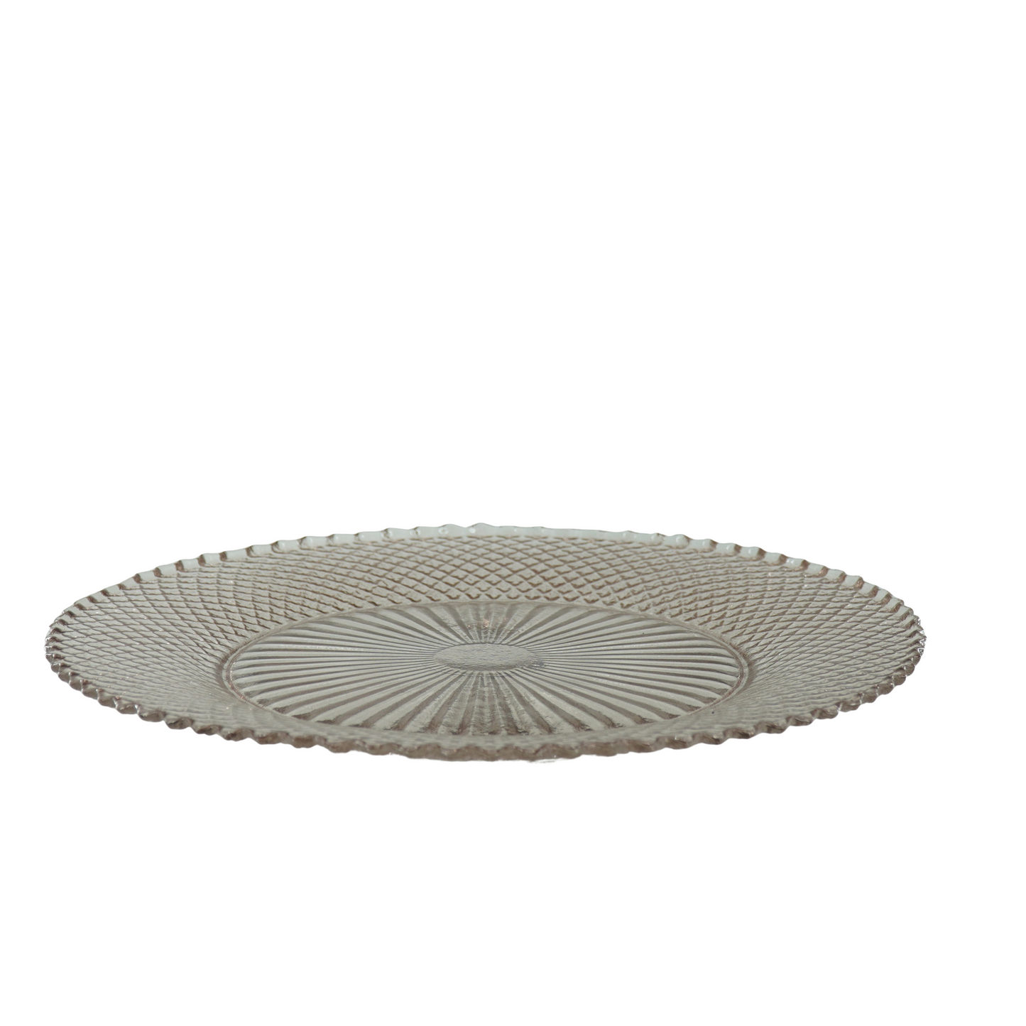 Bord/Plateau - Glas - Bruin - 34x2,5cm