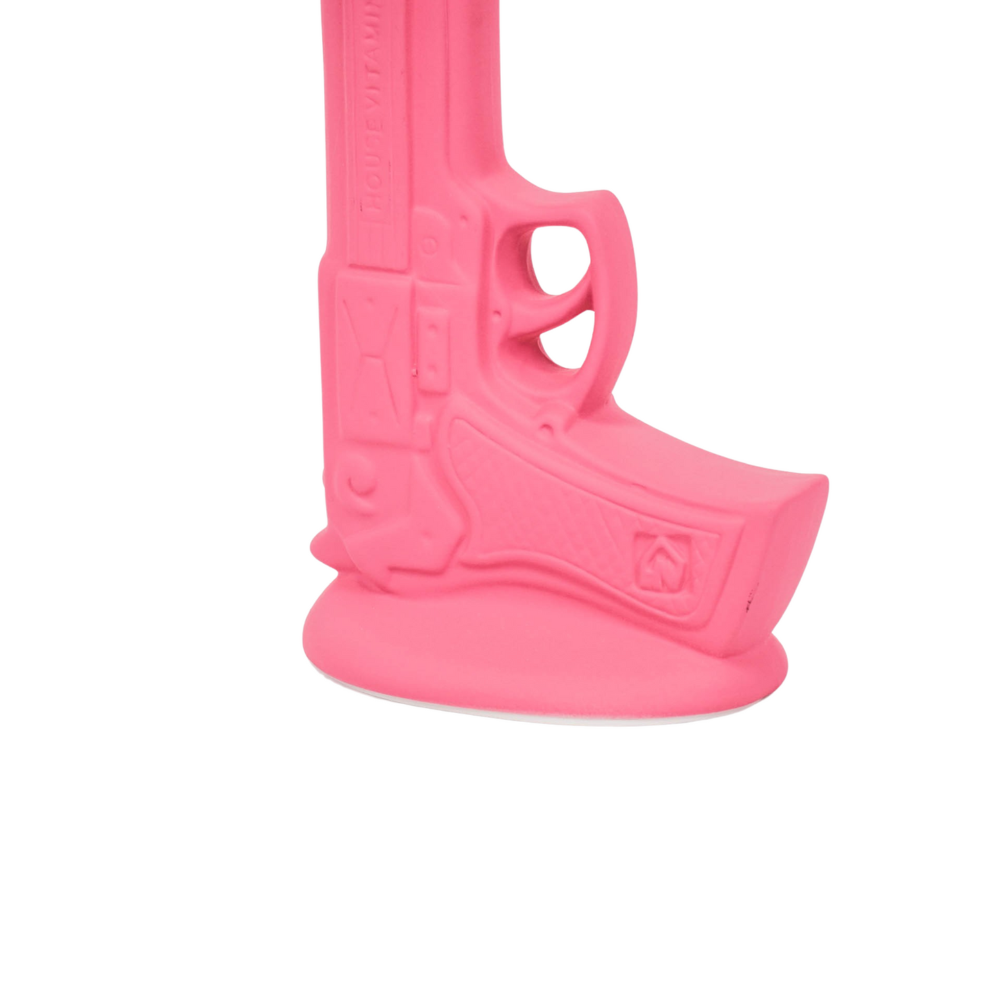 Vaas - Pistool - Keramiek - Fluor Roze - 15x9x23cm