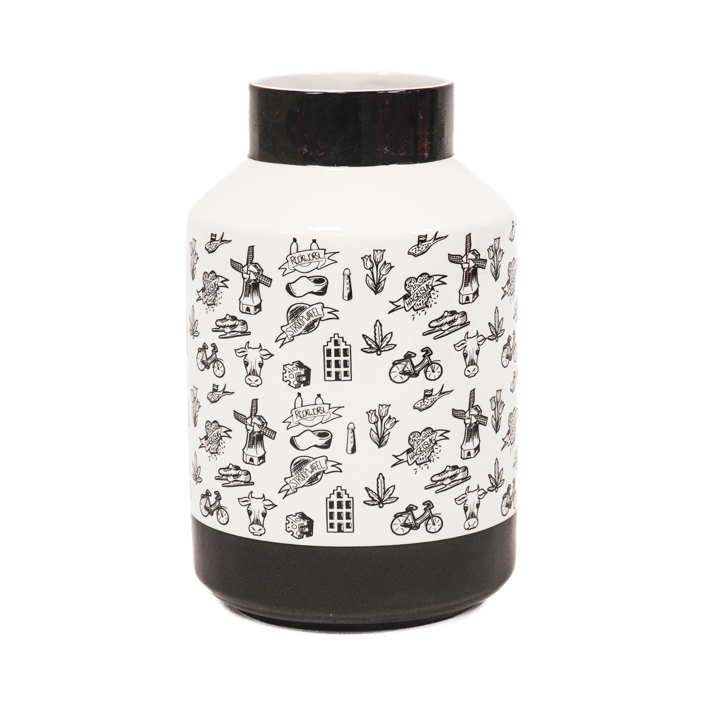 Vaas - Dipdye - Newbone China - Zwart - 25x35cm