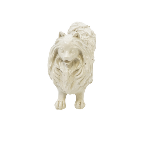 Ornament - Pomeriaan - Hond - Polyresin - Zand -  10.5x5x9cm