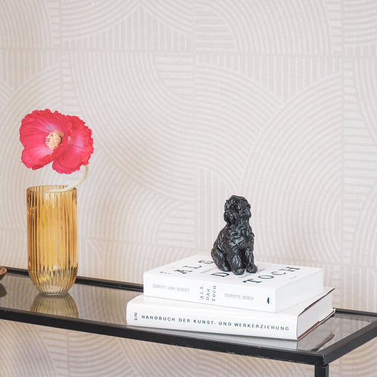 Ornament - Labradoodle - Polyresin - Zwart - 10,5x5x9cm