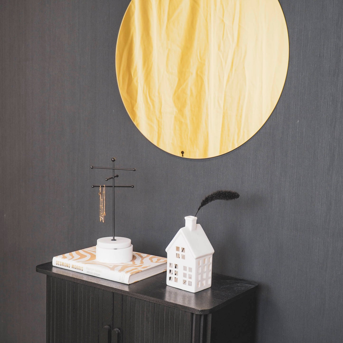 Spiegel - Rond - Goud Glas - 60x1x60m