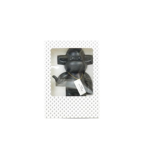 Ornament - Hang loose Aap Beeld 'The Legend' - Polyresin - Zwart - 20,5x13,5x35cm