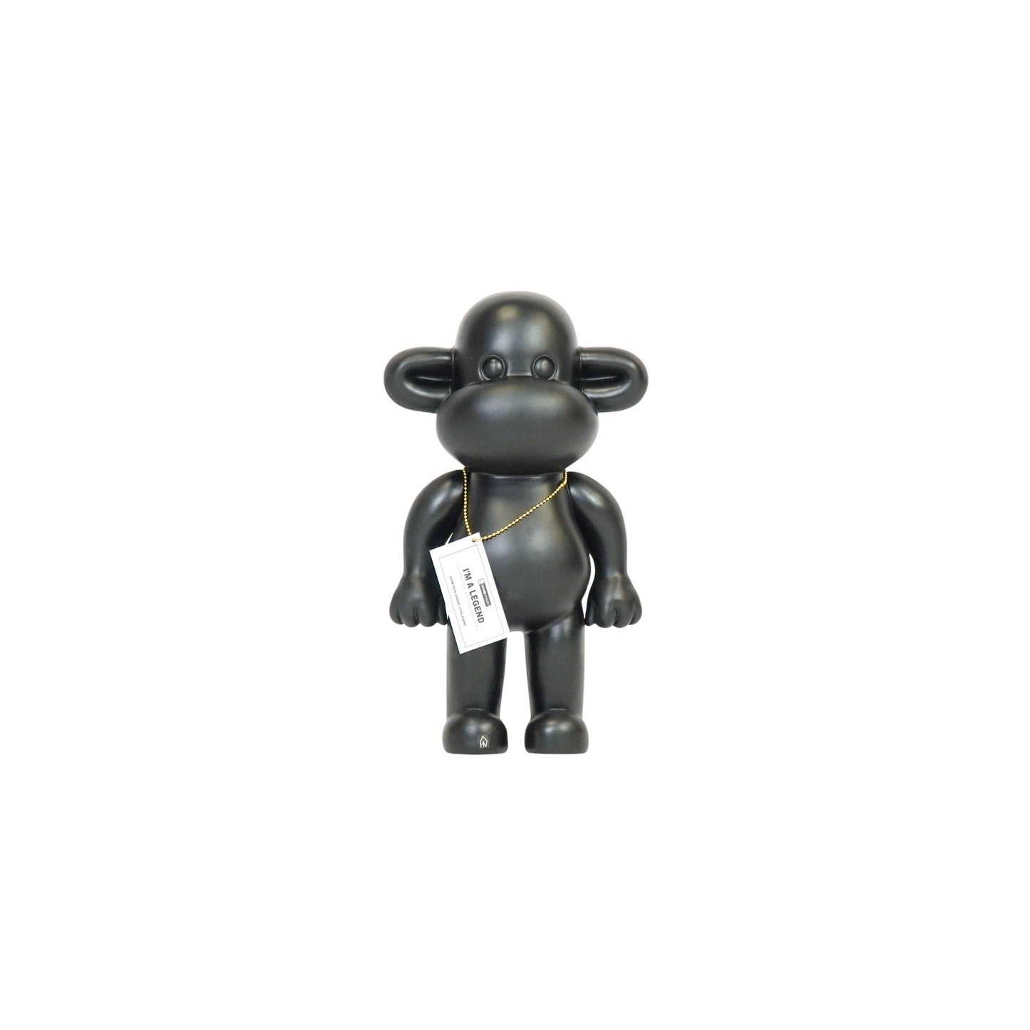 Ornament - Aap Beeld 'The Legend' - Polyresin - Zwart - 20,5x13,5x35cm