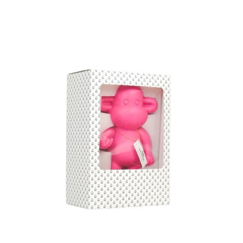 Ornament - Hang loose Aap Beeld 'The Legend' - Polyresin - Roze - 33x21x50cm