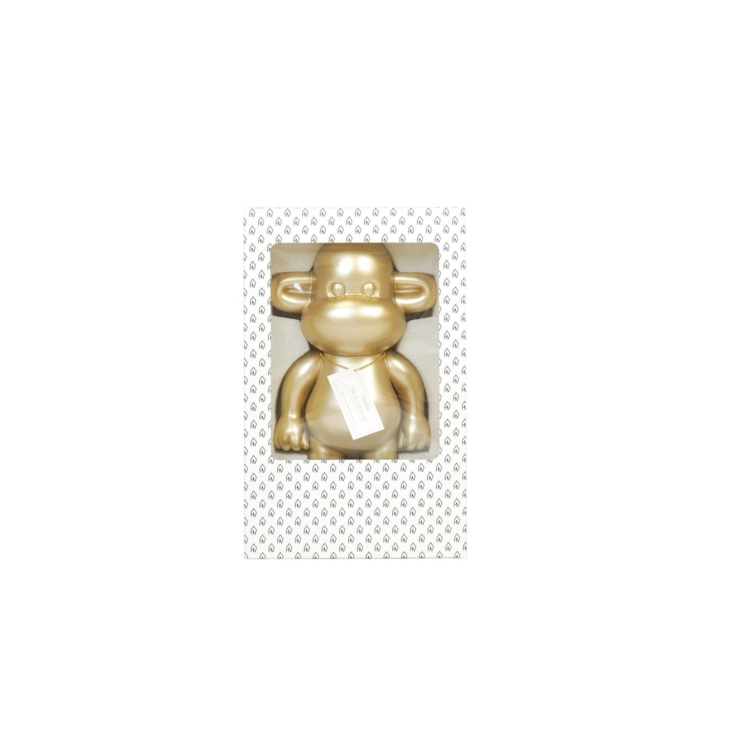 Ornament - Aap Beeld 'The Legend' - Polyresin - Goud - 33x21x50cm