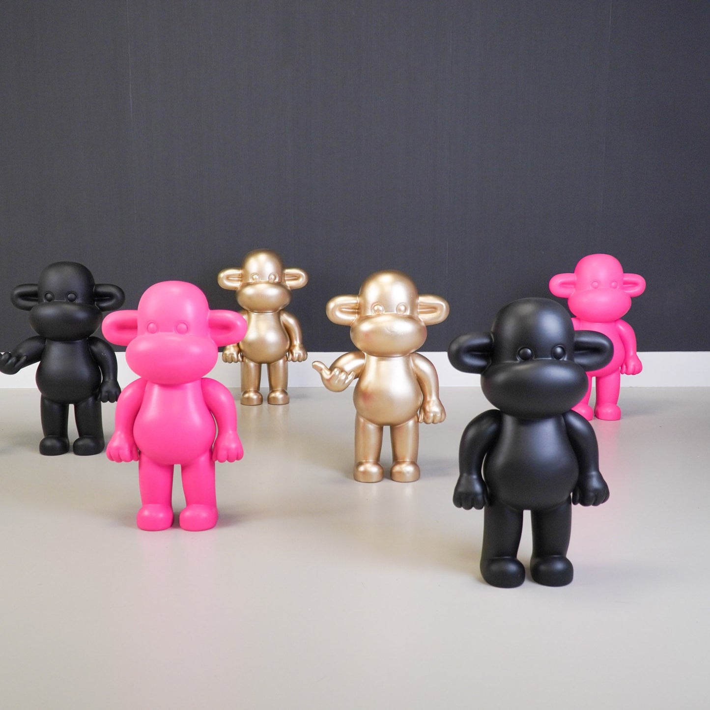 Ornament - Aap Beeld 'The Legend' - Polyresin - Goud - 33x21x50cm