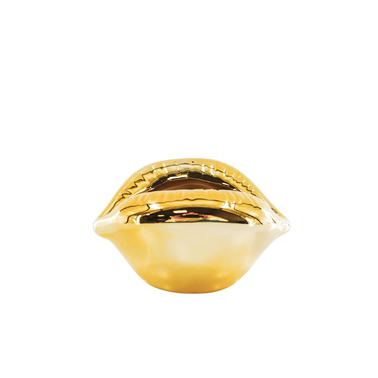 Pot - Lip - Porselein - Goud -12,5x11x7,5cm