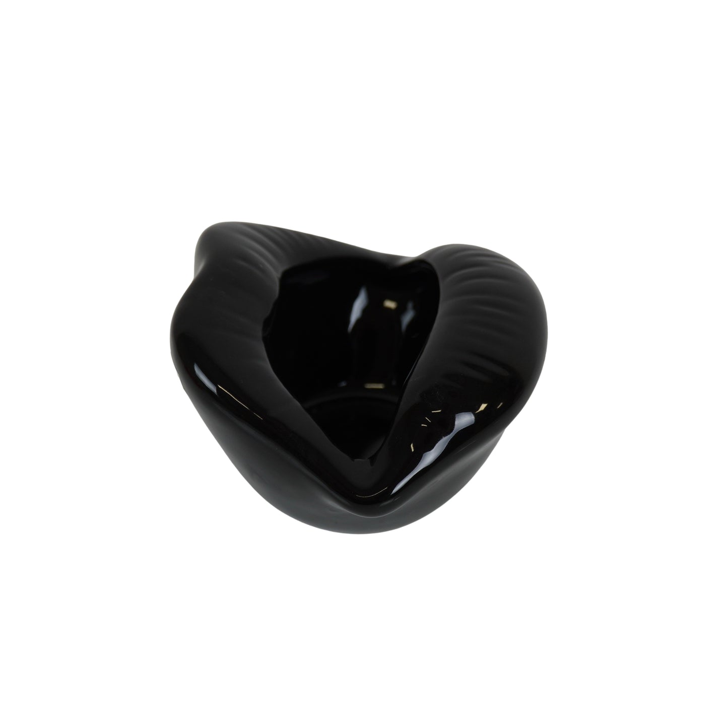 Pot - Lip - Porselein - Zwart - 12,5x11x7,5cm