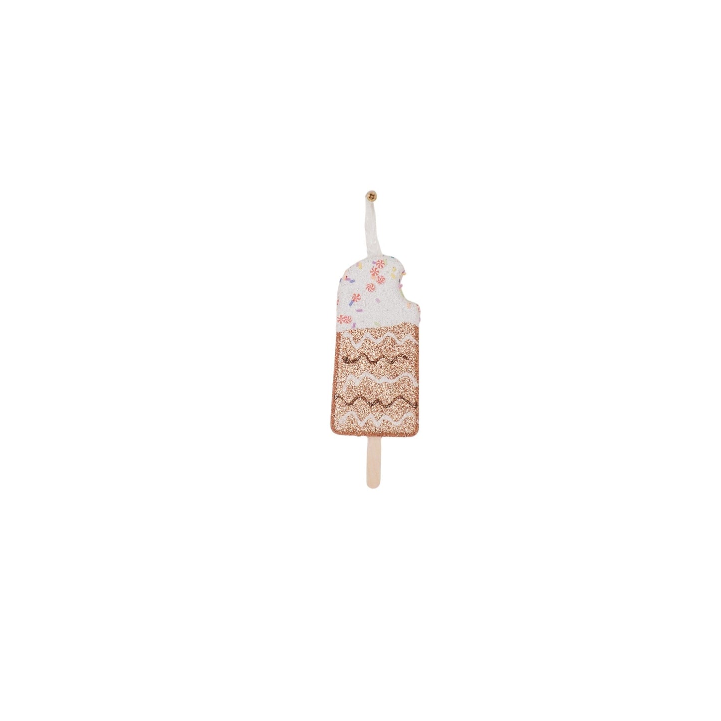 Kerst Hangers - 3 Ijsjes - Foam - Bruin met Spikkels -S3 -5x14cm