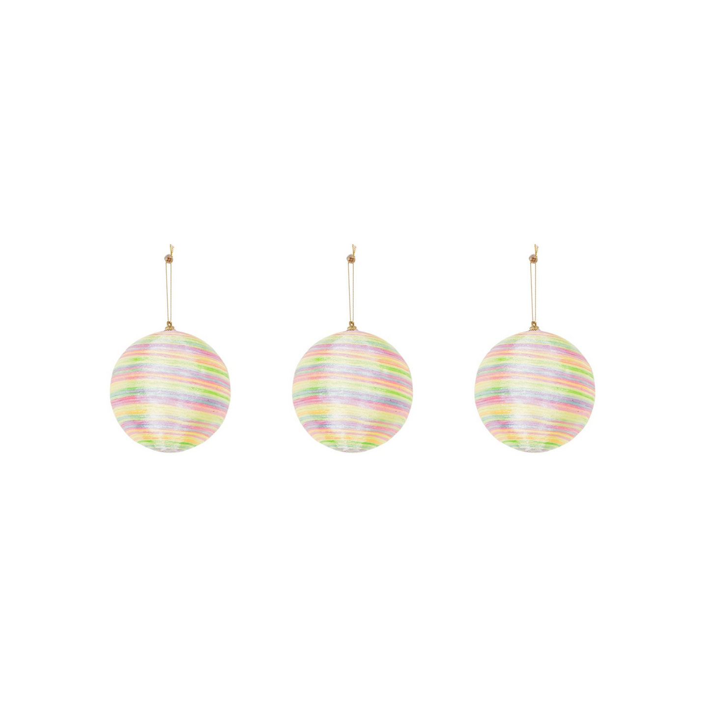 Kerst Hangers - Kerstballen - Foam - Fluor Kleuren - S3- 8 cm