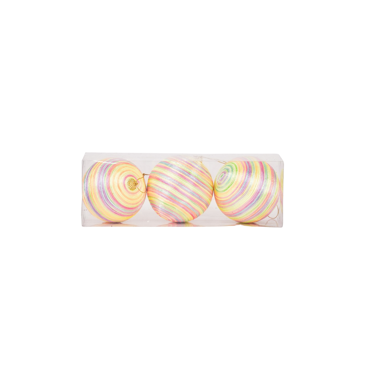 Kerst Hangers - Kerstballen - Foam - Fluor Kleuren - S3- 8 cm