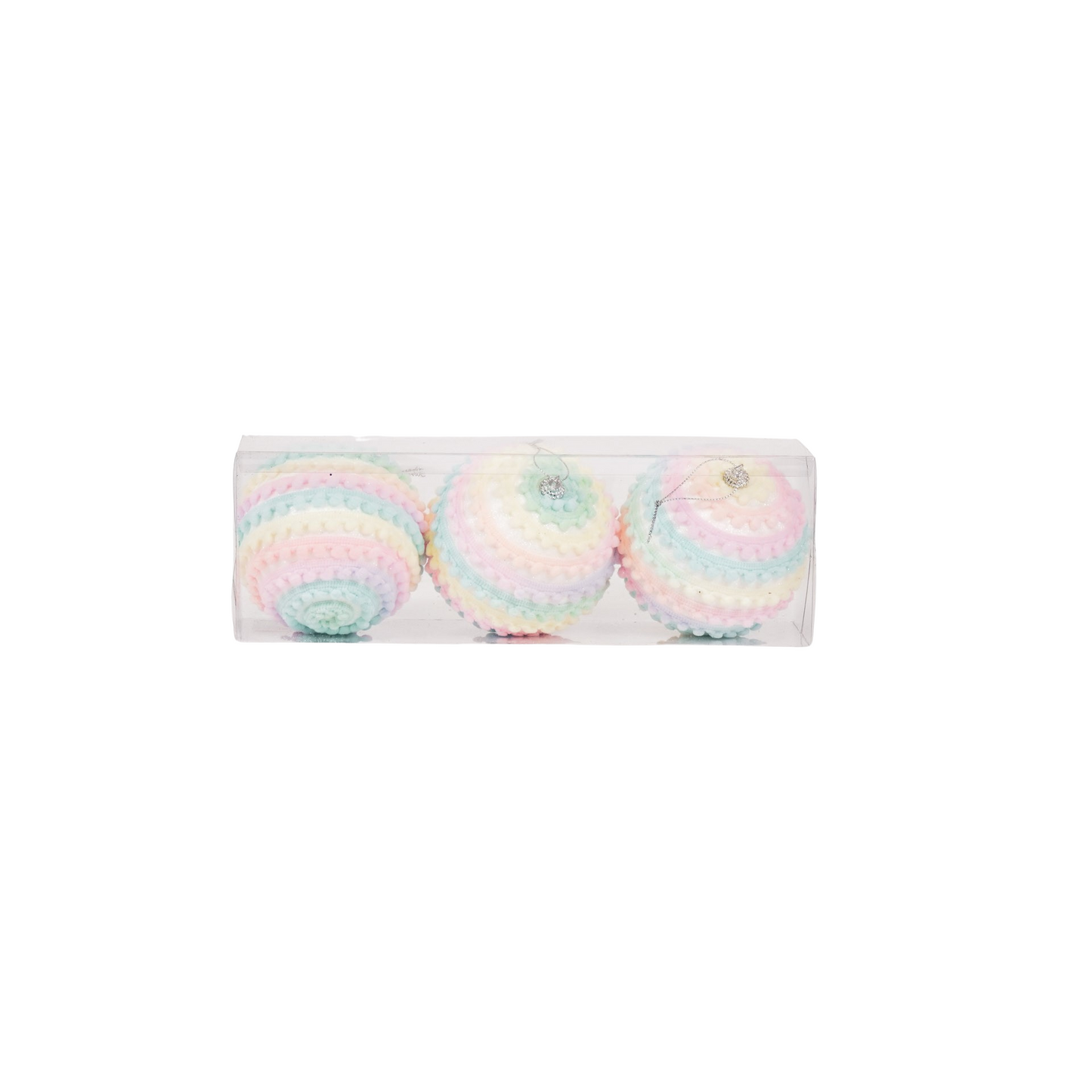 Kerst Hangers - Kerstballen - Foam - Unicorn Kleuren - S3- 10 cm