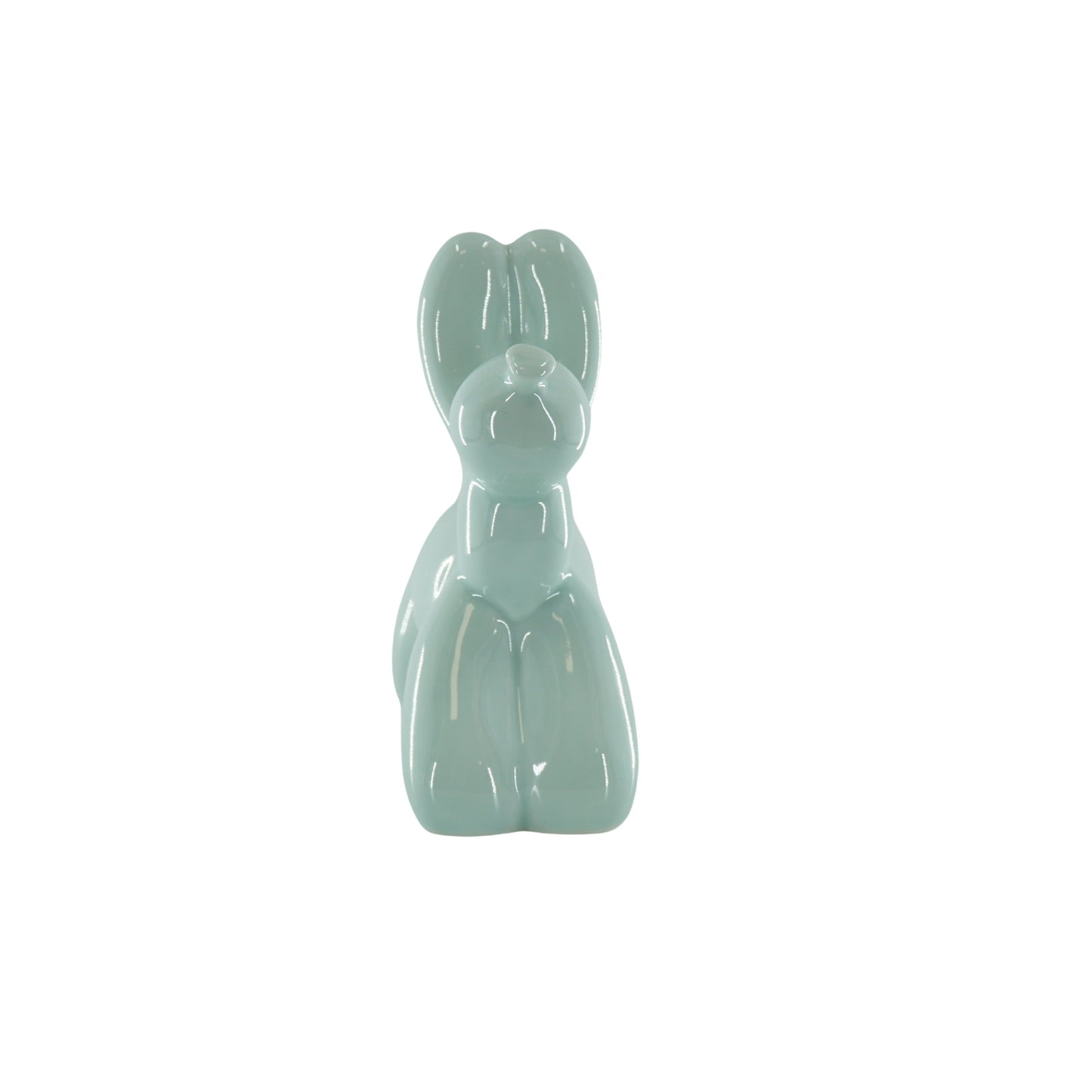 Ornament- Spaarpot Ballon Hond - Keramiek- Mintgroen-17x7x17cm