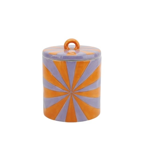 Sierpotje - Swirl- Dolomiet - Oranje/Lila - 11x11x14,5cm