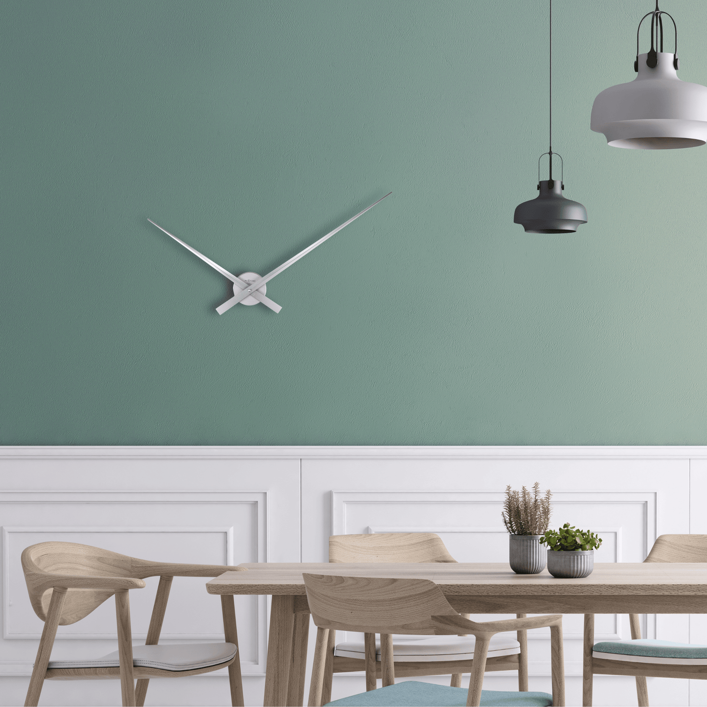 Large wall clock - 85 cm - Aluminum - 'Hands'