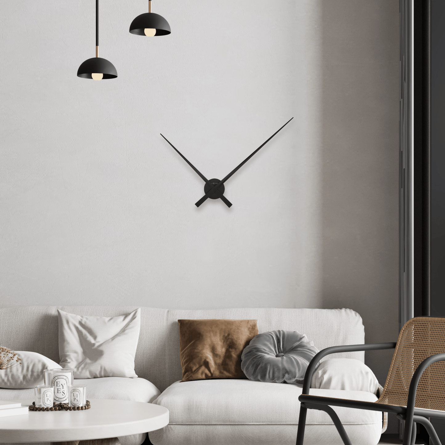 Large wall clock - 85 cm - Aluminum - 'Hands'