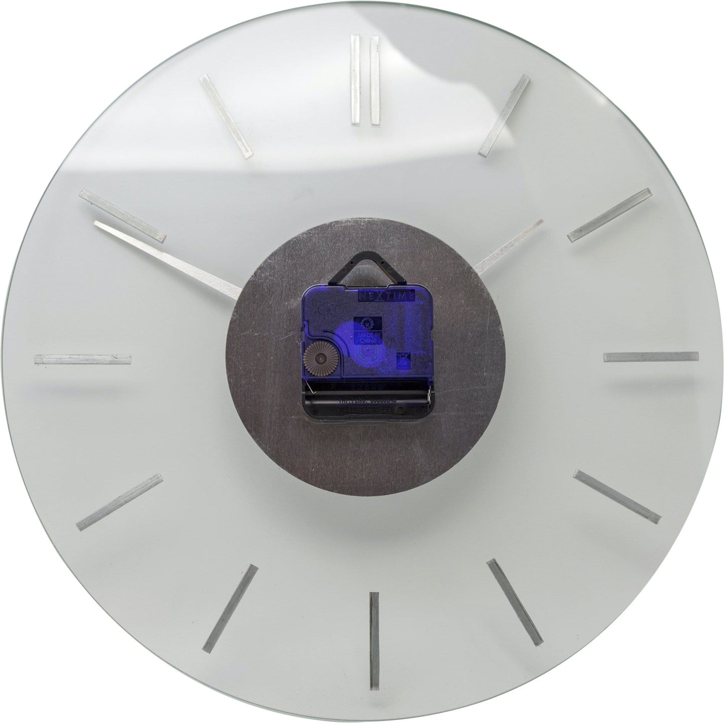 Wall clock - 26 cm - Aluminum - Glass - 'Stripe'