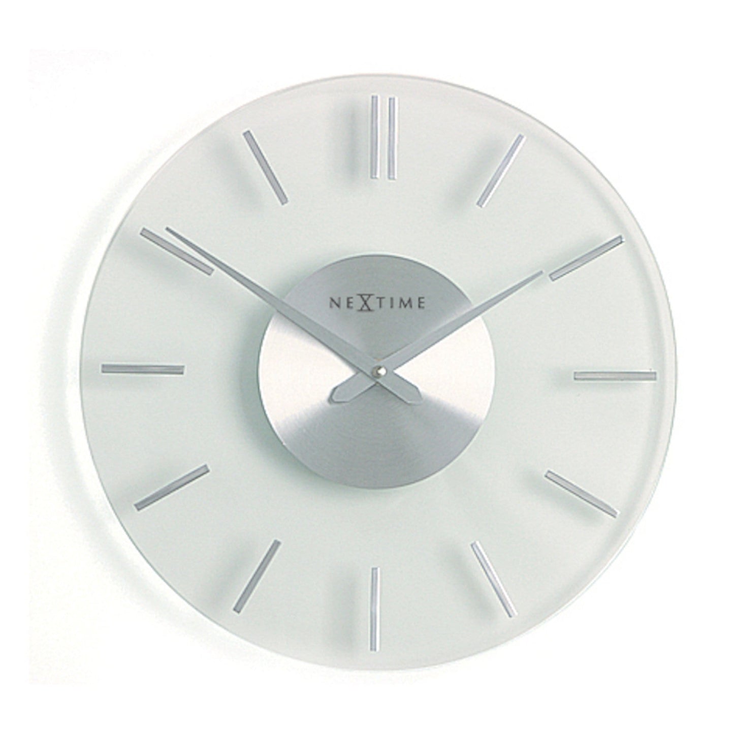 Wall clock - 26 cm - Aluminum - Glass - 'Stripe'