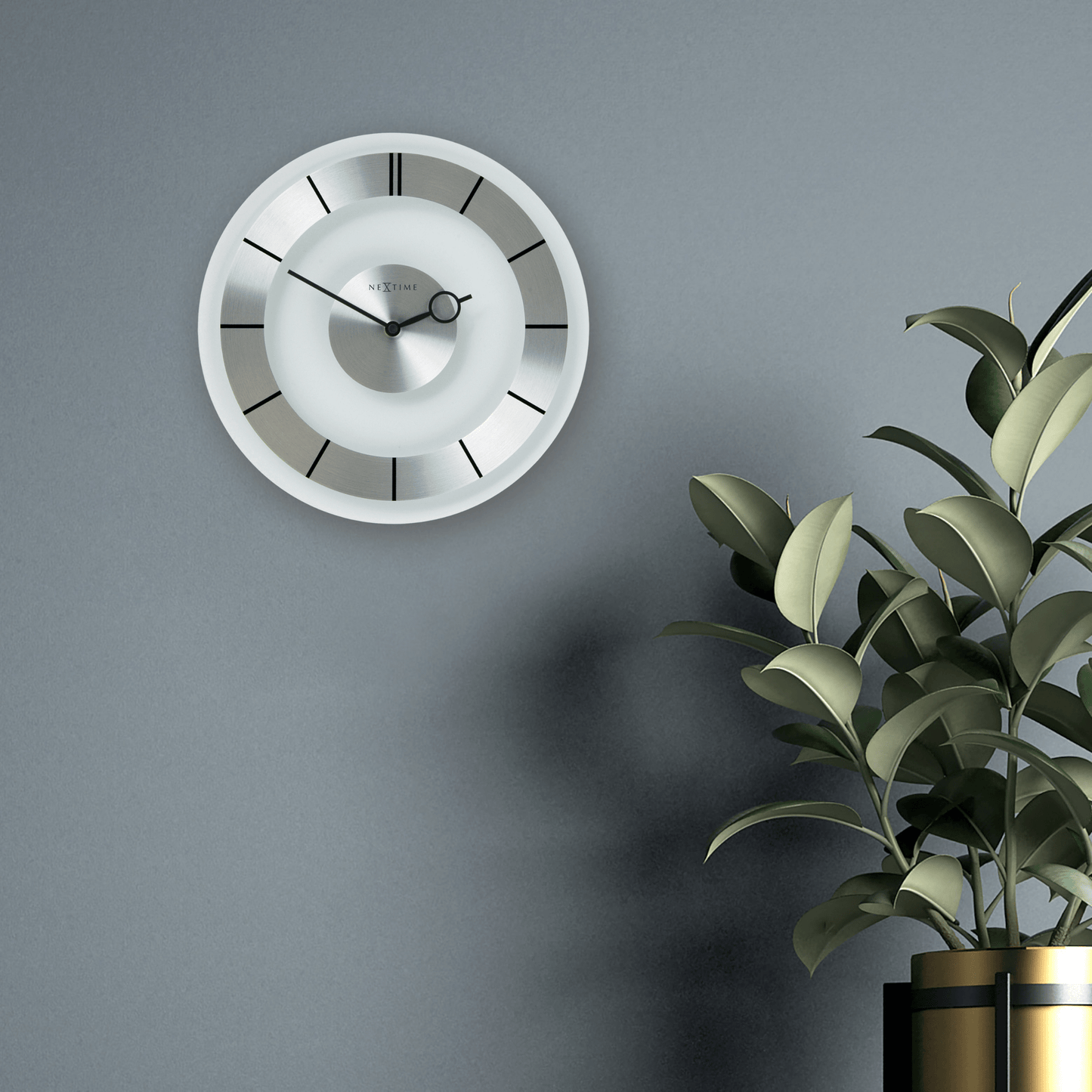 Wall clock - 31 cm - Metal - Glass - 'Retro'