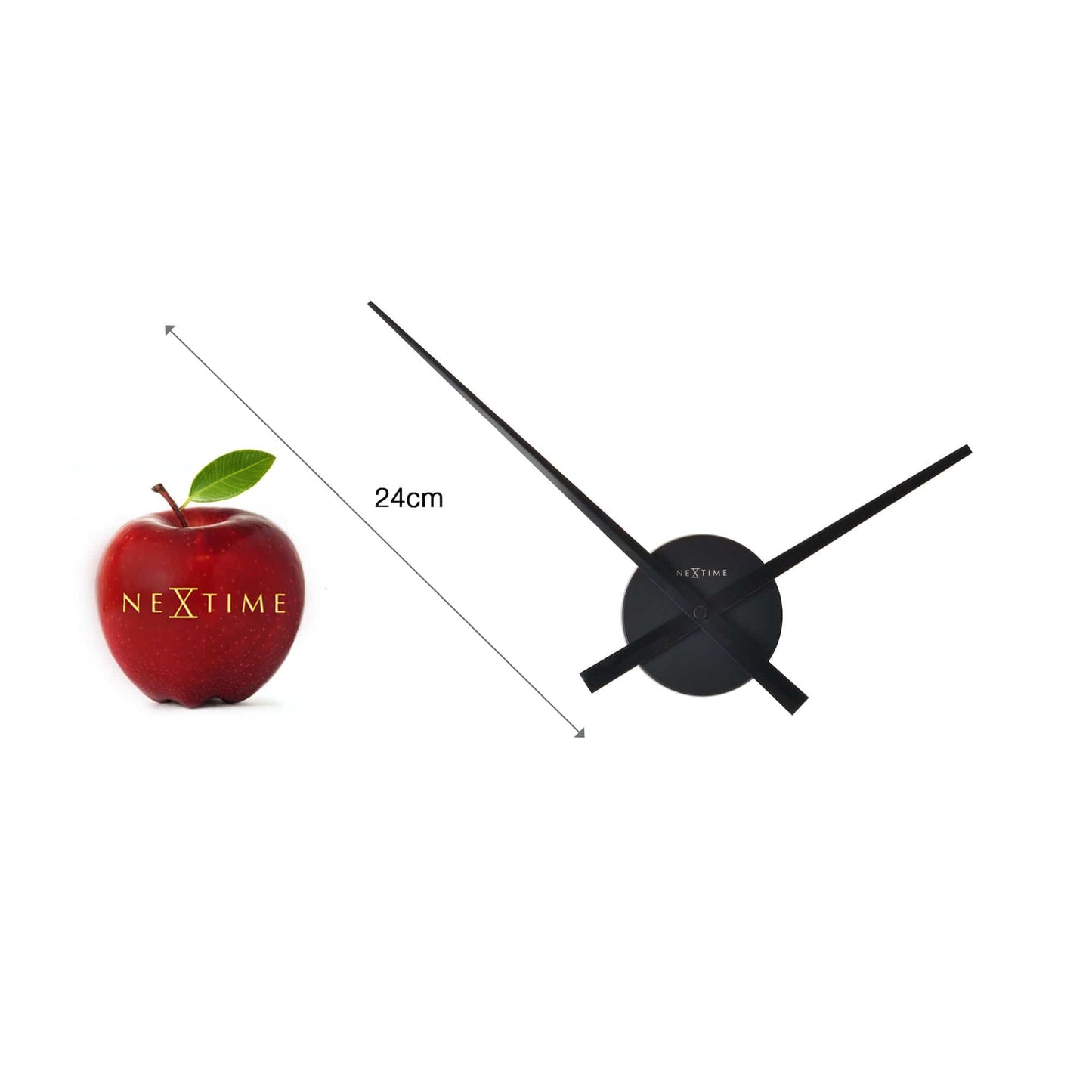 Wall clock - 48 x 3 cm - Aluminum - 'Small Hands'