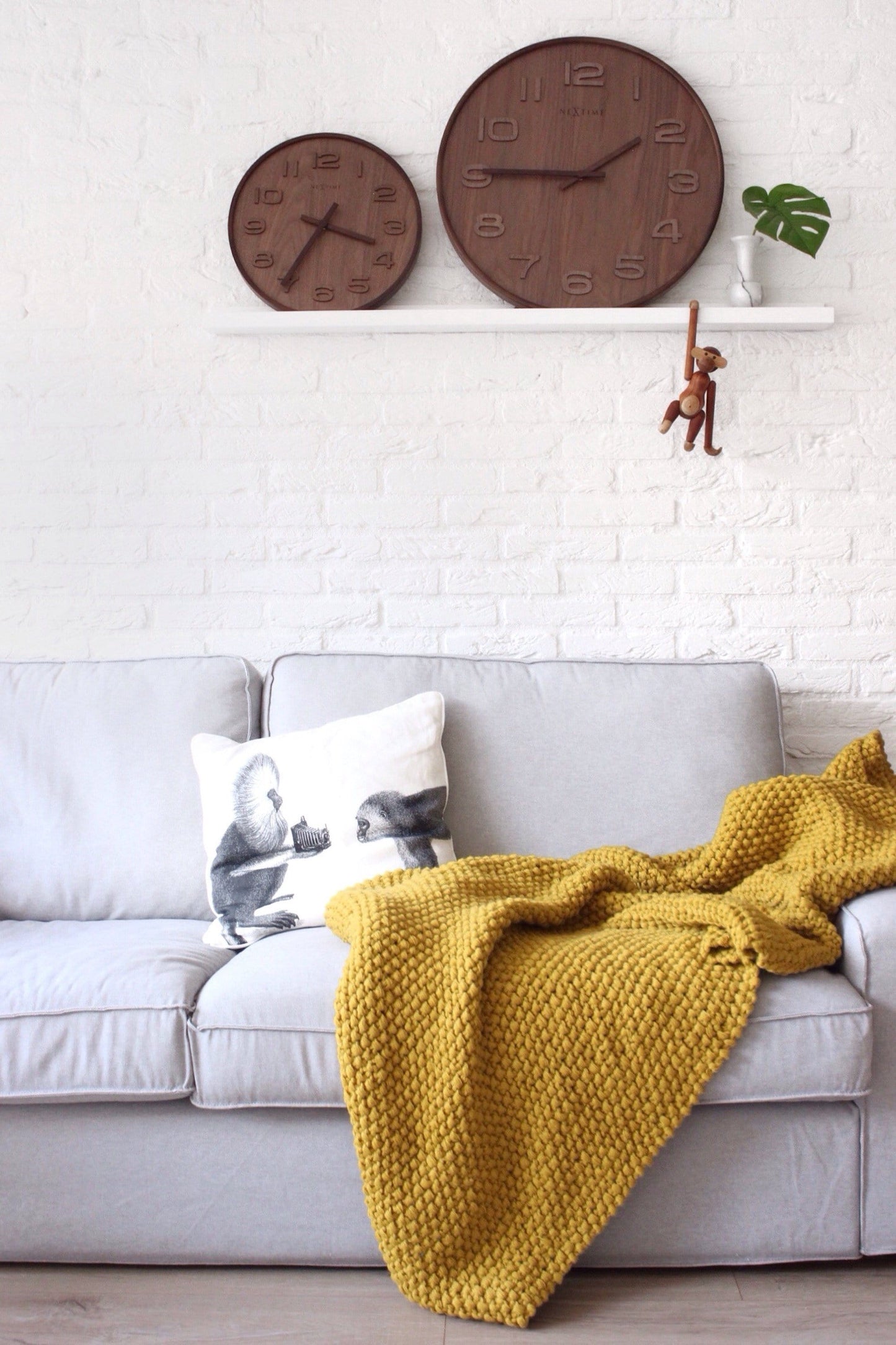 Wall clock - 35 cm - Wood - 'Wood Wood Medium'