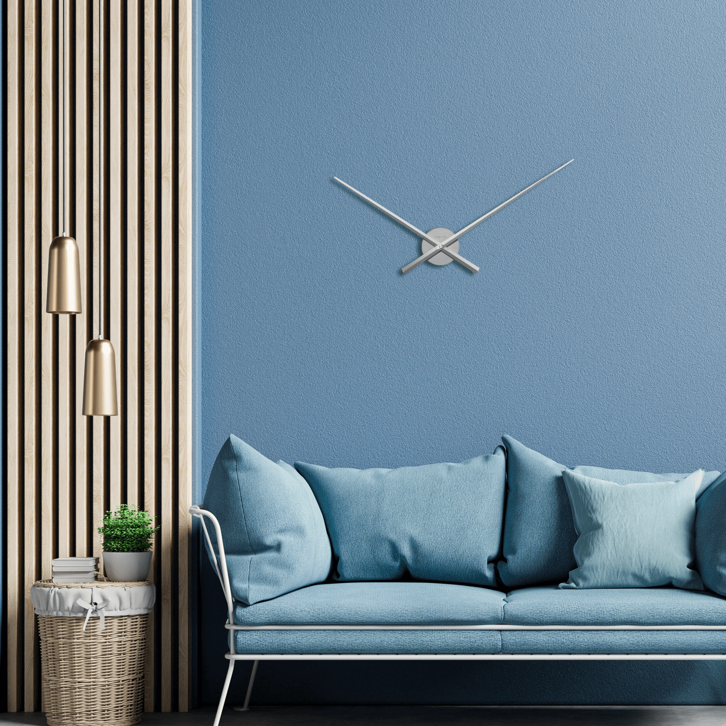 Wall clock - 70 cm - Aluminum - 'Hands'
