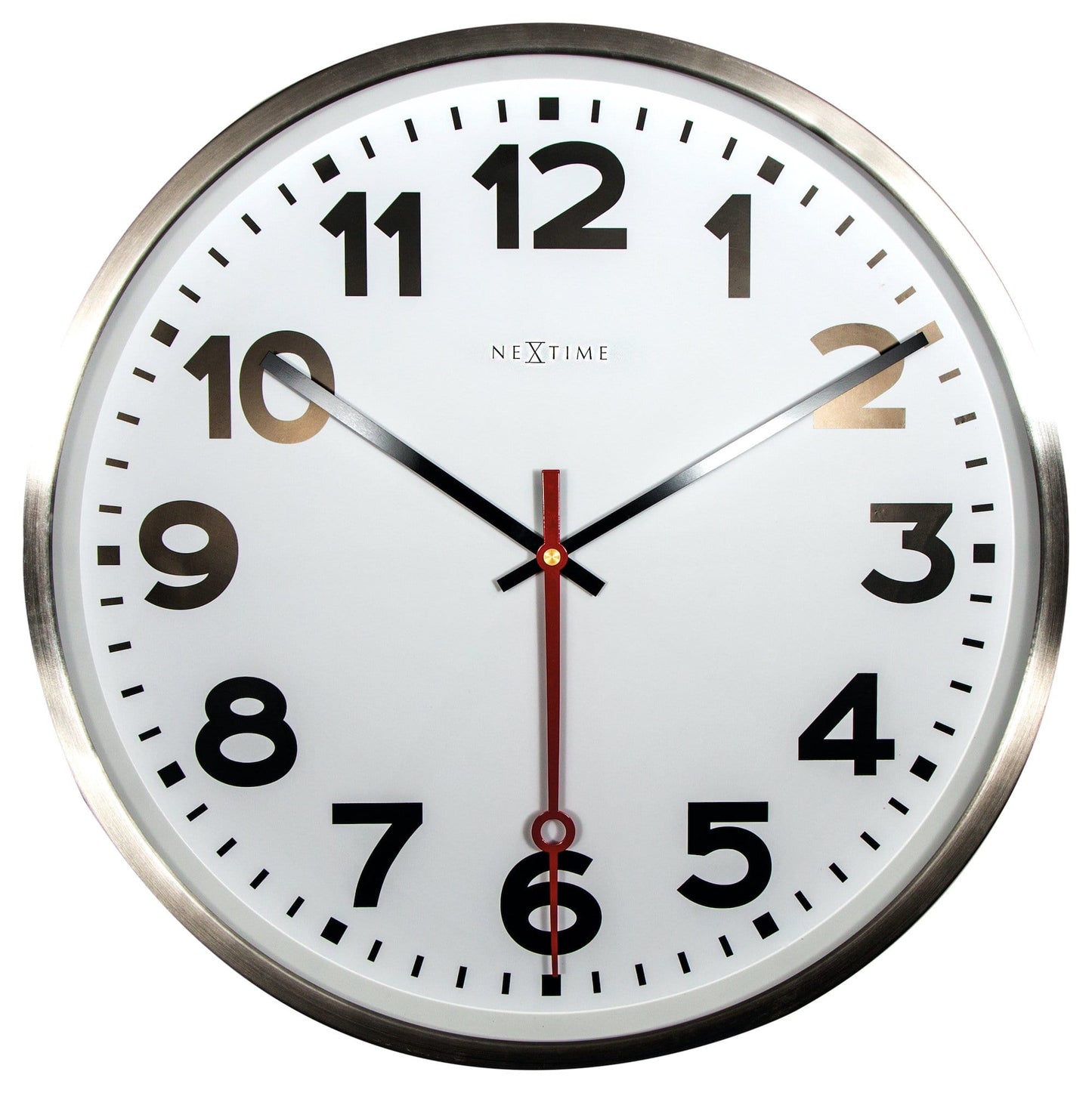 Wall clock- 55 cm - Aluminium - 'Super Station Numbers'