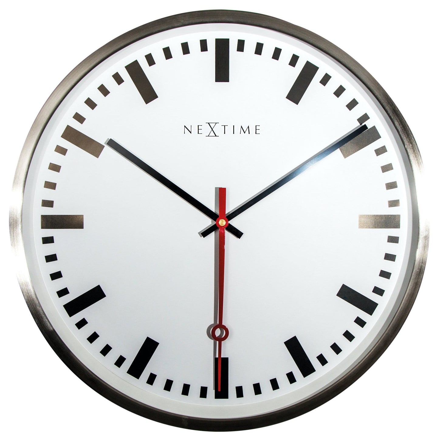 Wall clock- 55 cm - Aluminium - 'Super Station Stripe'