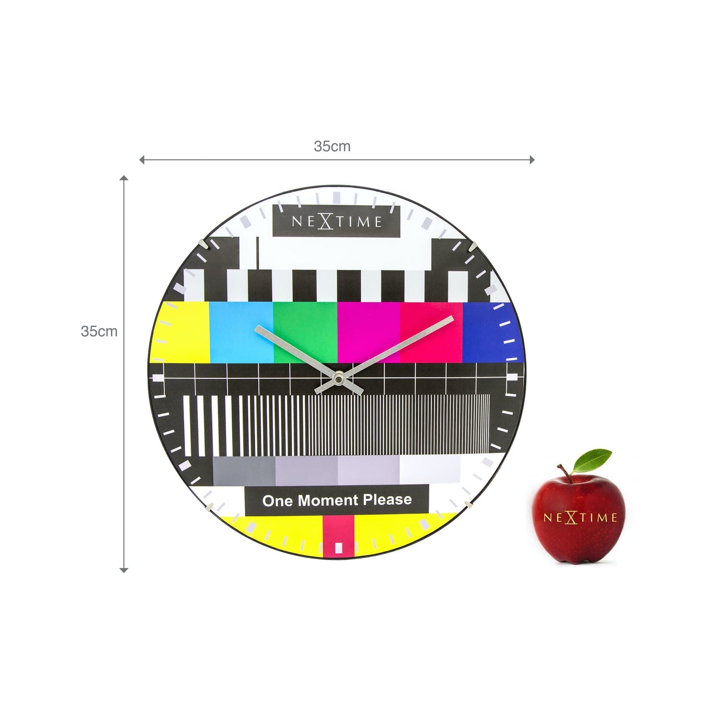 Wall clock - 35 cm - Dome Glass - 'Testpage Dome'