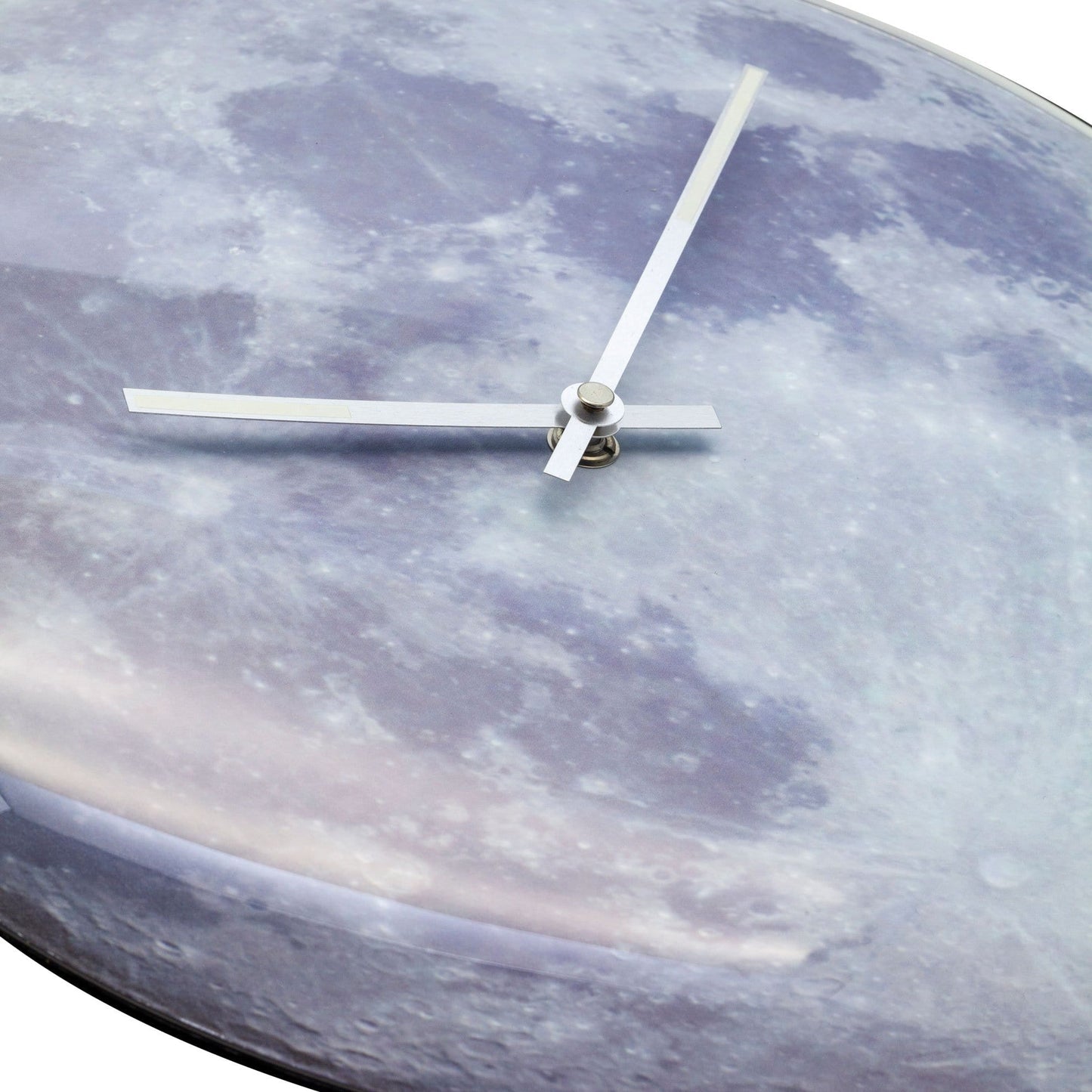 Wall clock - 35 cm - Dome Glass - Glow-in-the-dark- 'Blue Moon dome'