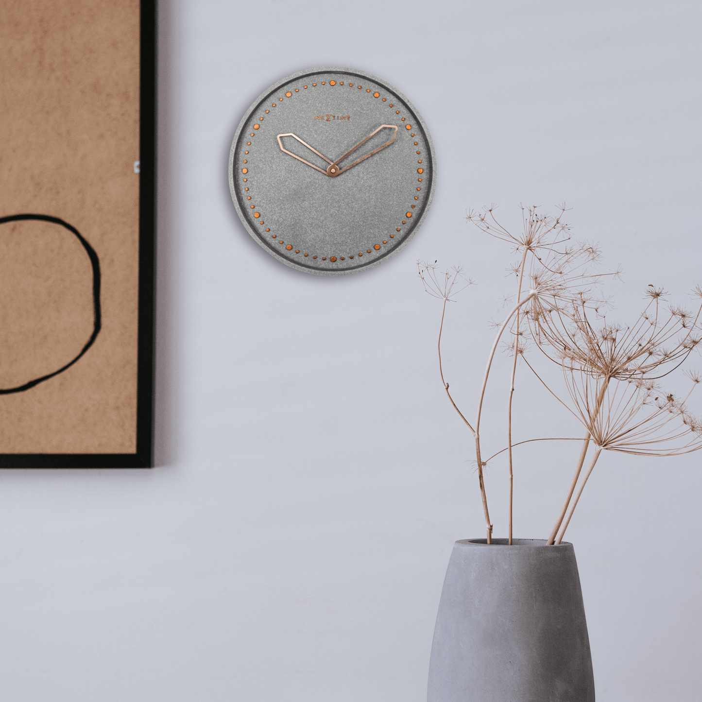 Wall clock - 35 cm - Polyresin - 'Cross'