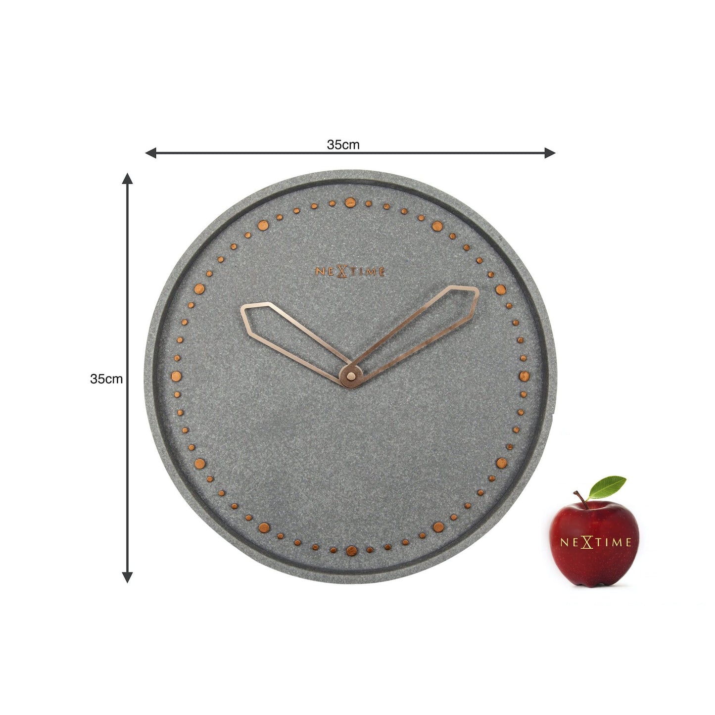 Wall clock - 35 cm - Polyresin - 'Cross'
