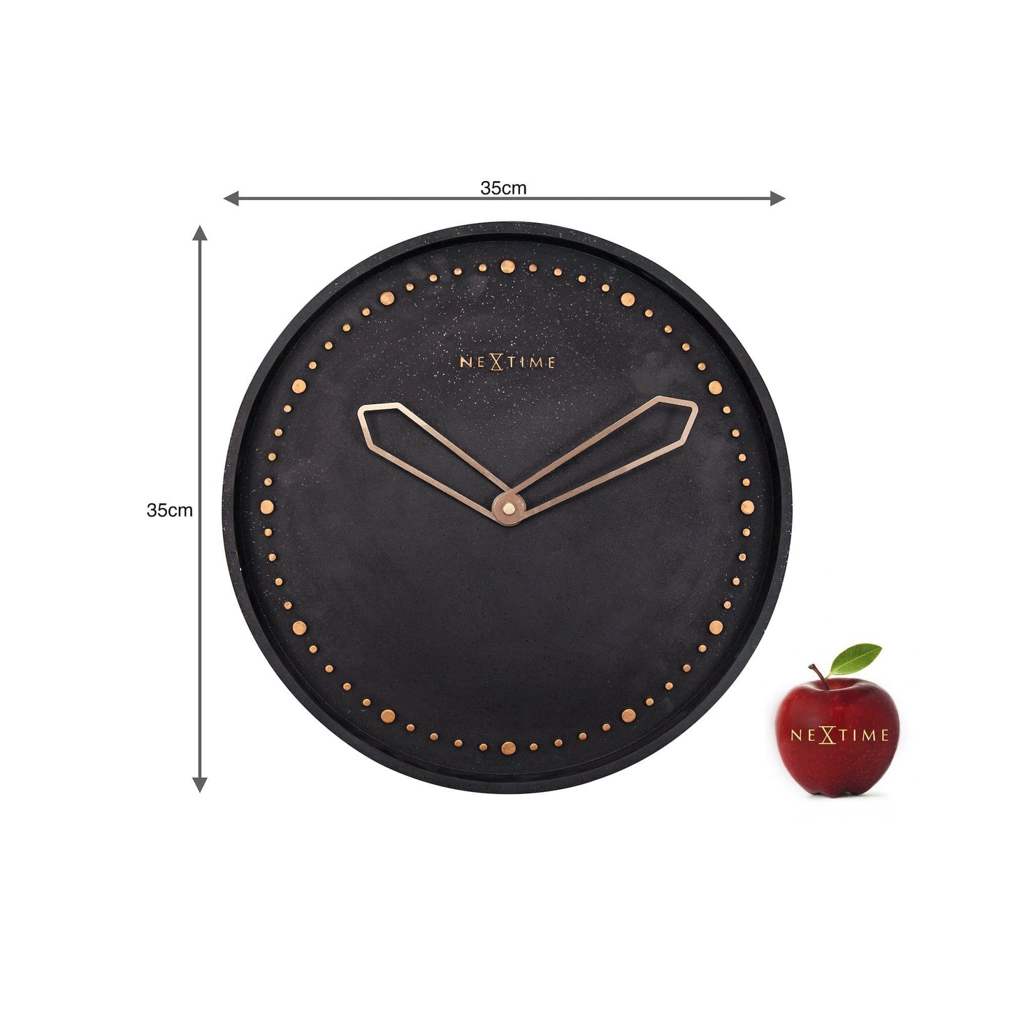 Wall clock - 35 cm - Polyresin - 'Cross'